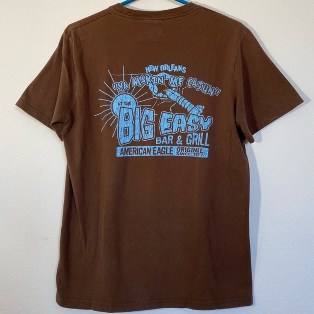 Vintage New Orleans Tee Shirt Graphic Print T-Shirt Big Easy Bar Grill Louisiana